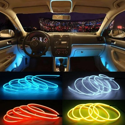 SET 2 x Banda neon LED pentru interiorul masinii, 1 m