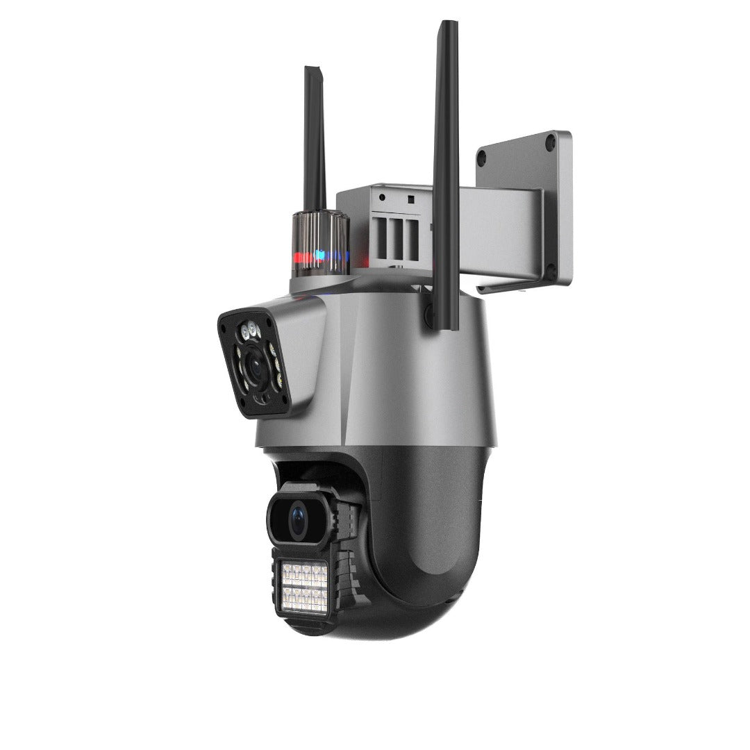 Camera de supraveghere 2 in 1, senzori CMOS, WI-Fi, Sistem Zoom Urmarire automata, PTZ cu lentile duble Cu o rezoluție