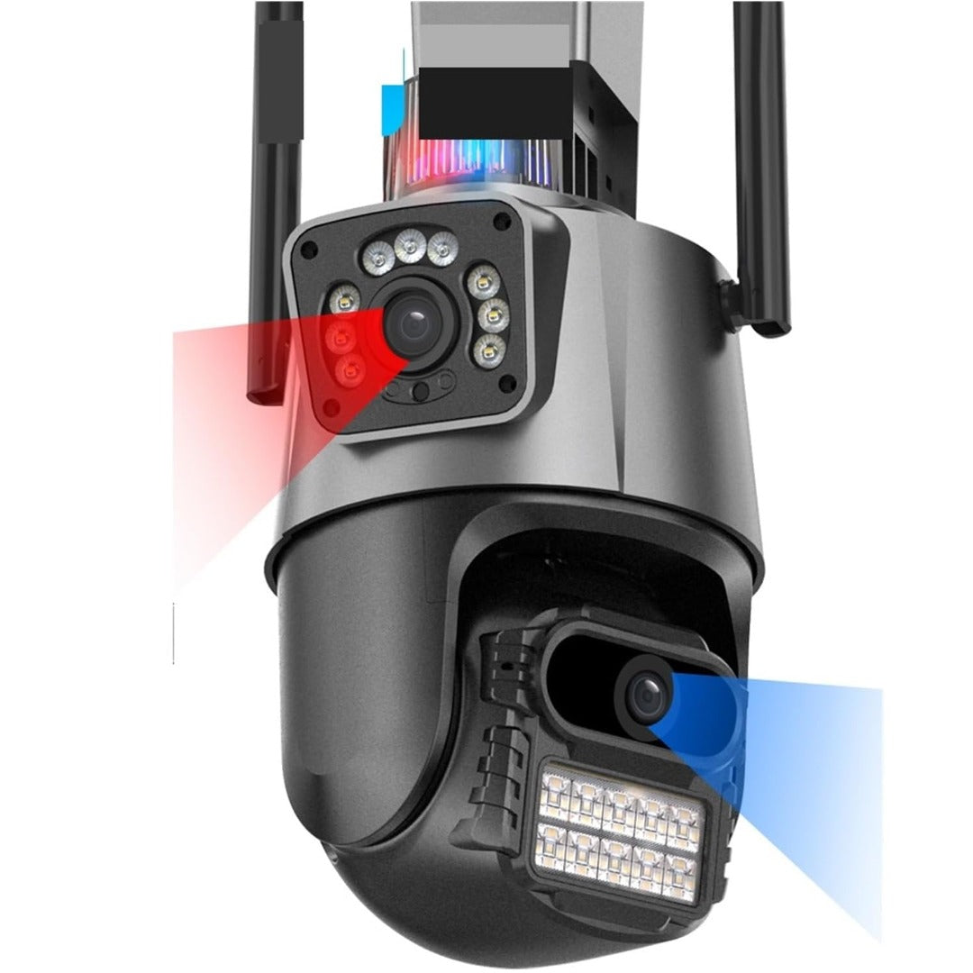 Camera de supraveghere 2 in 1, senzori CMOS, WI-Fi, Sistem Zoom Urmarire automata, PTZ cu lentile duble Cu o rezoluție