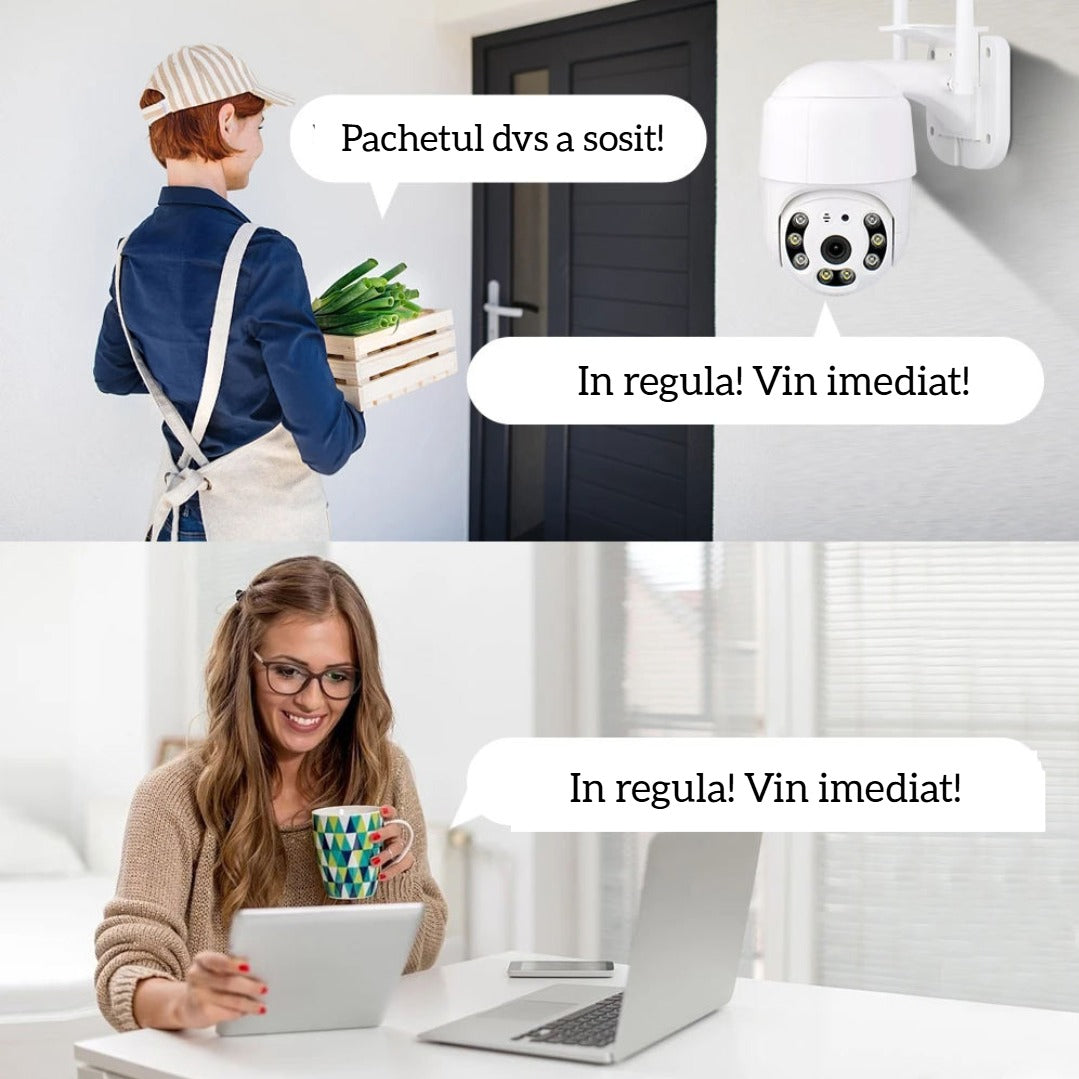 Set 4 camere de Supraveghere WiFi Smart