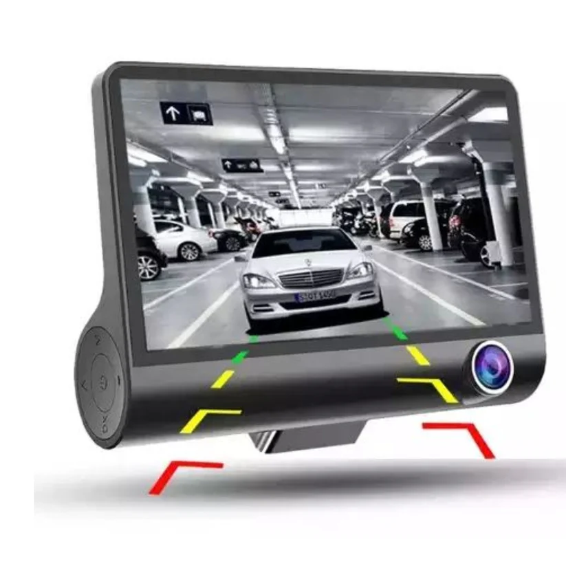 Camera auto tripla cu unghi larg de filmare, senzor G si lentila 6 G