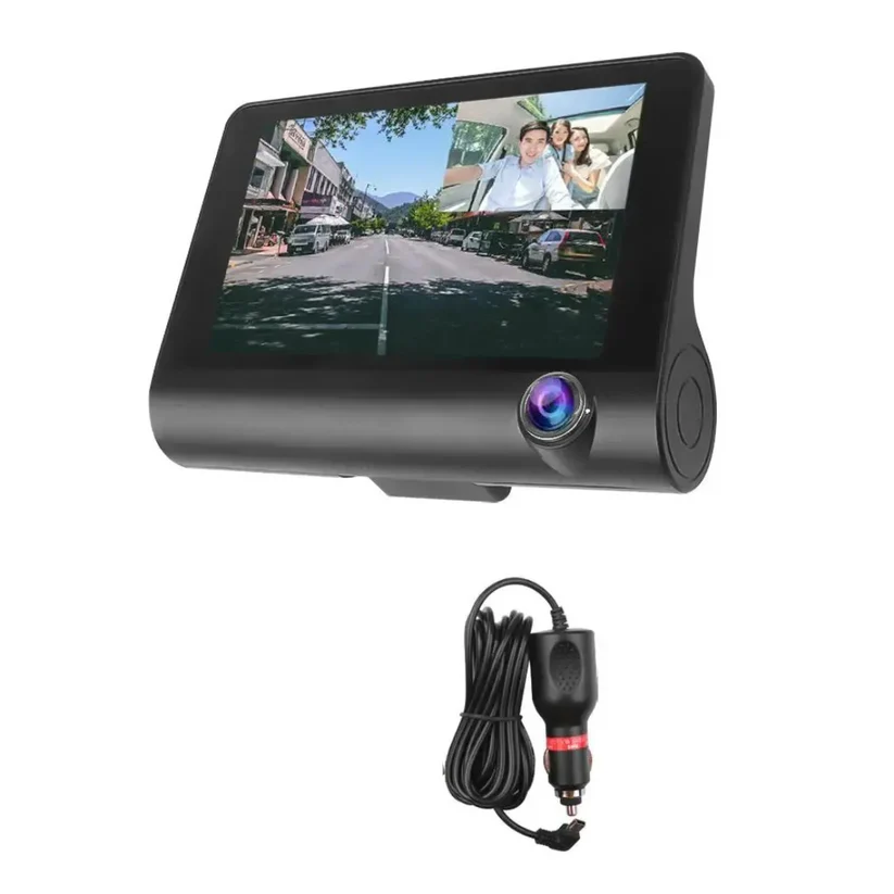 Camera auto tripla cu unghi larg de filmare, senzor G si lentila 6 G