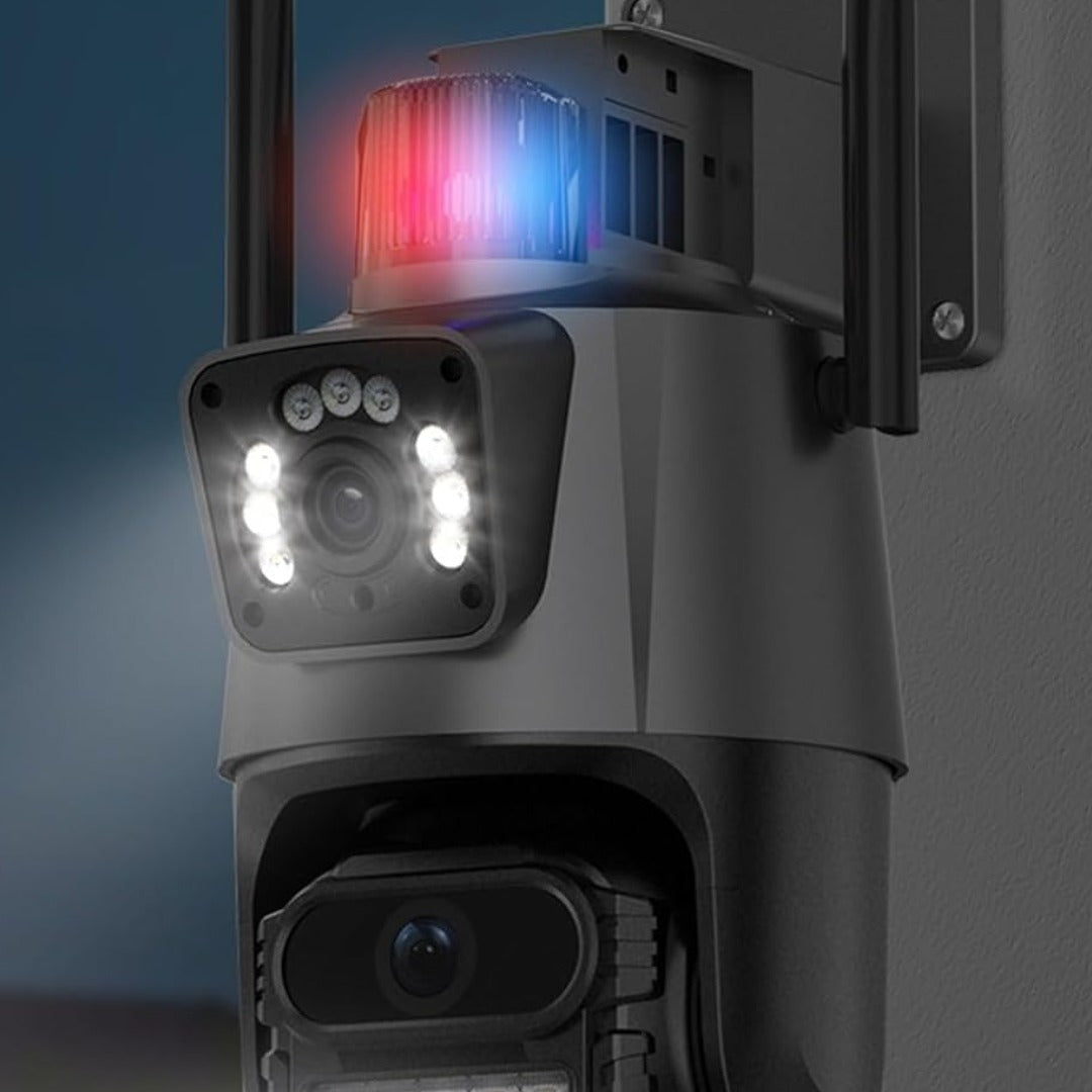Camera de supraveghere 2 in 1, senzori CMOS, WI-Fi, Sistem Zoom Urmarire automata, PTZ cu lentile duble Cu o rezoluție